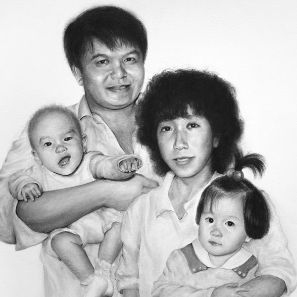 Family Portrait Commission, family portrait drawing, commission art, custom art