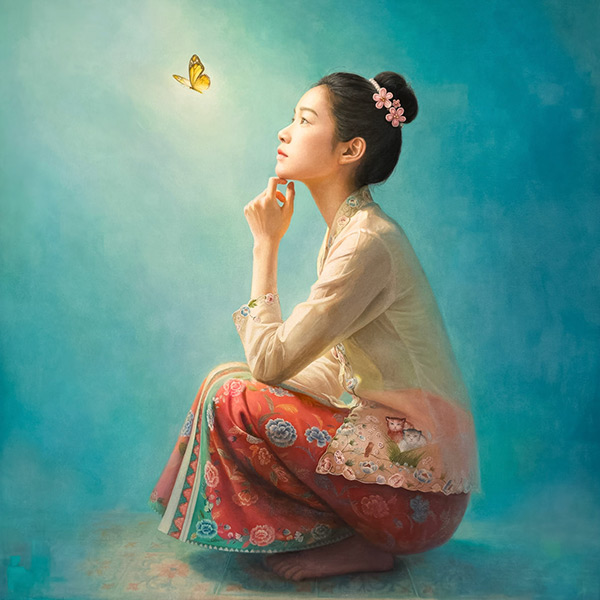 Reflection by Liu Ling, oil on linen, 2026